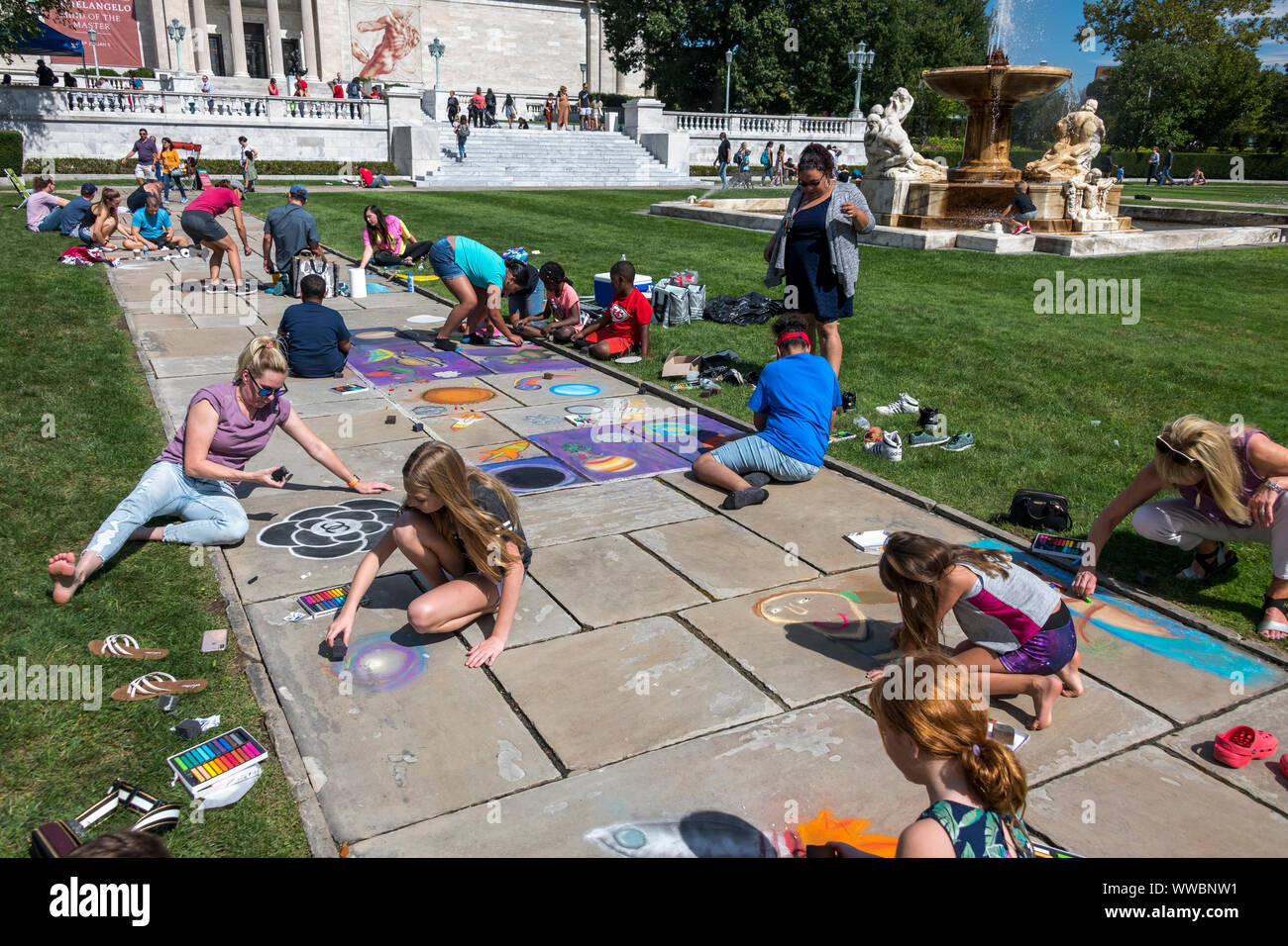 Chalk Festival at the Cleveland Museum of Art in Cleveland Ohio in