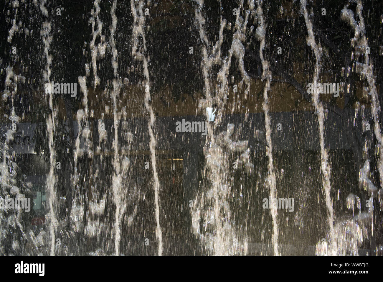 water fountain by night lima Peru Stock Photo