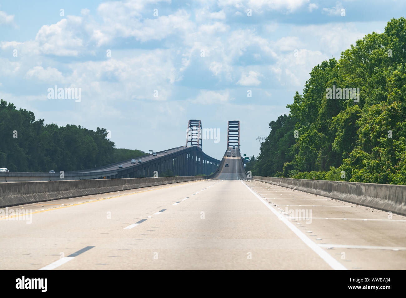 Bay with interstate highway road i65 in Alabama with General