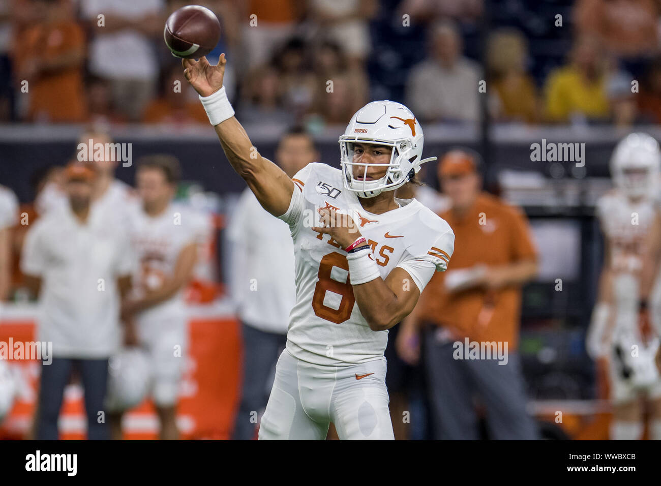 Houston, TX, USA. 14th Sep, 2019. Texas Longhorns quarterback Casey