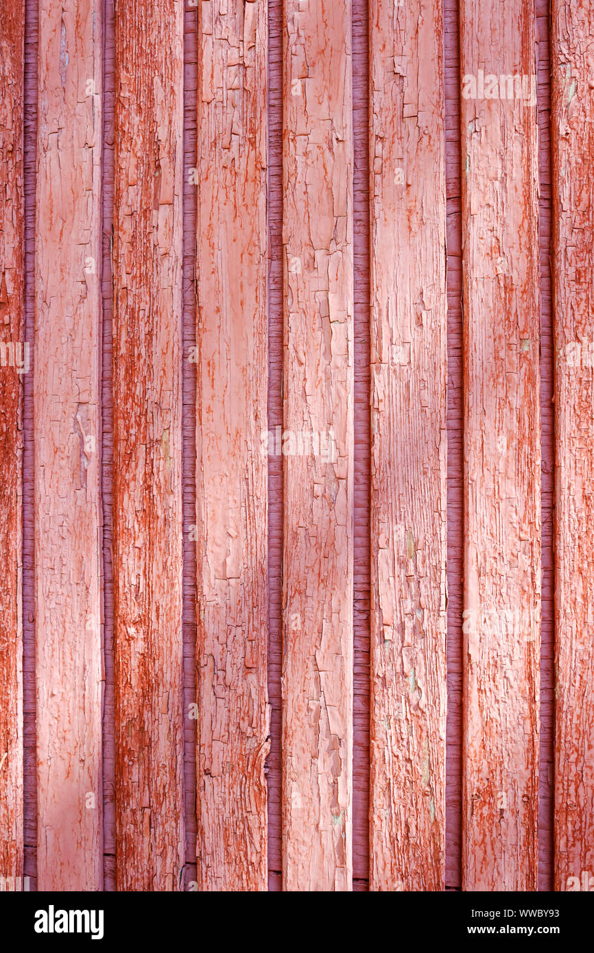 Red wooden fence background Stock Photo