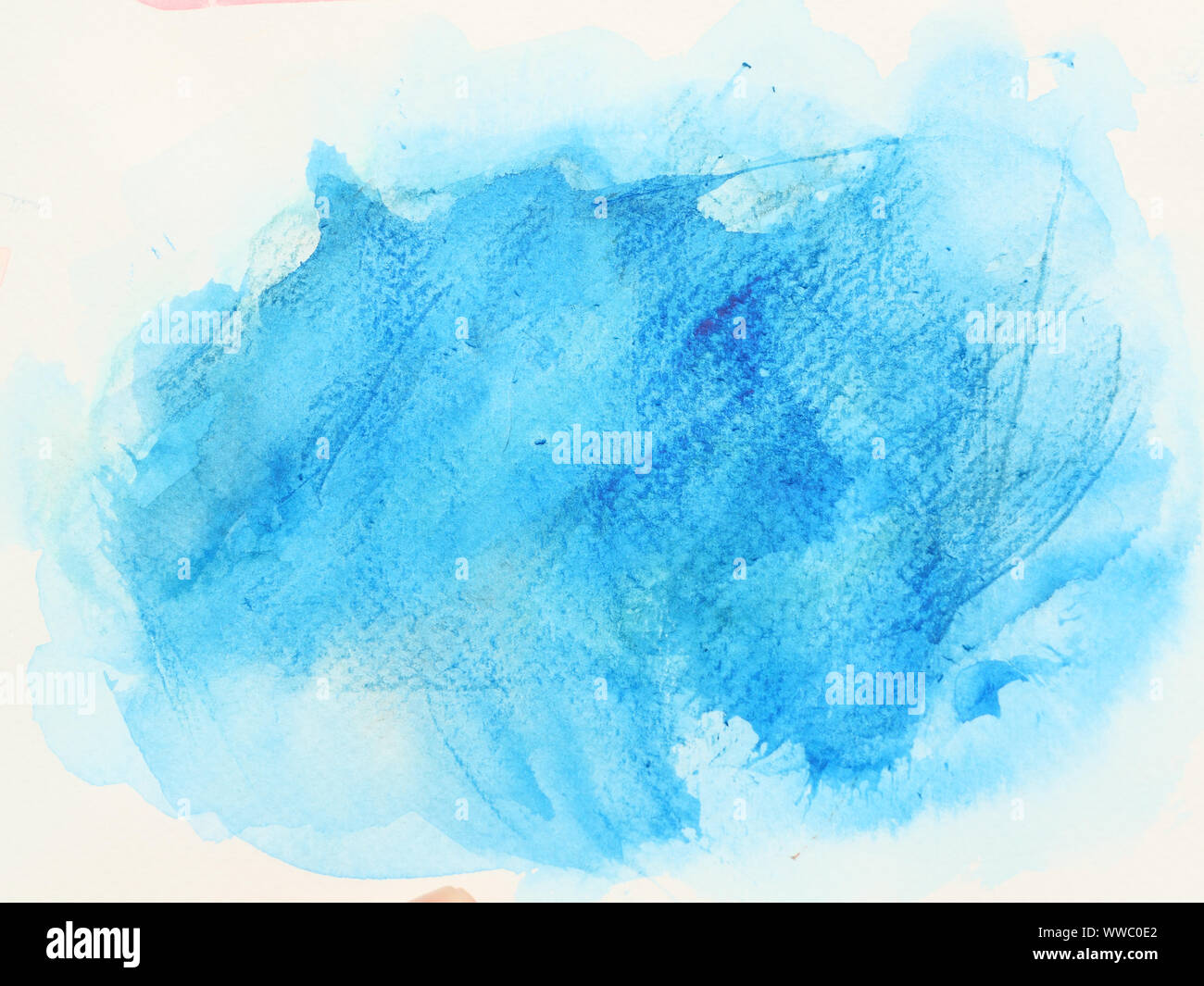 Abstract background and texture pattern blue and green color, Illustration watercolor hand draw and painted on paper Stock Photo