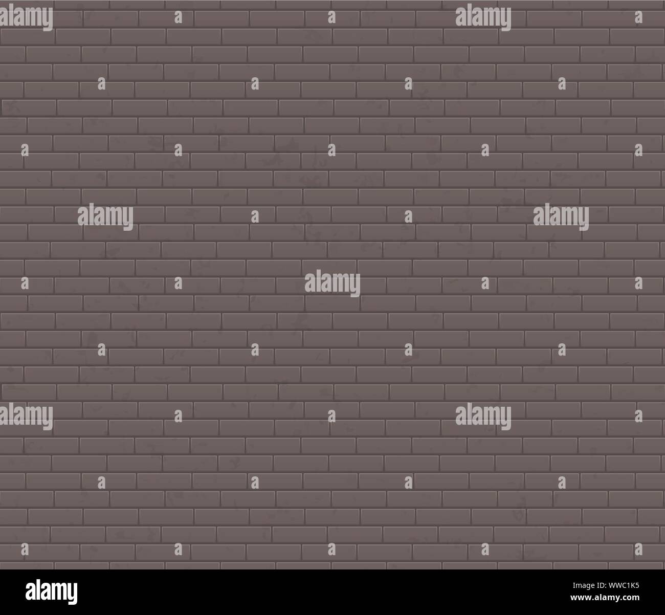 Seamless texture of brick wall. Old grey brick wall background. Vector illustration Stock Vector