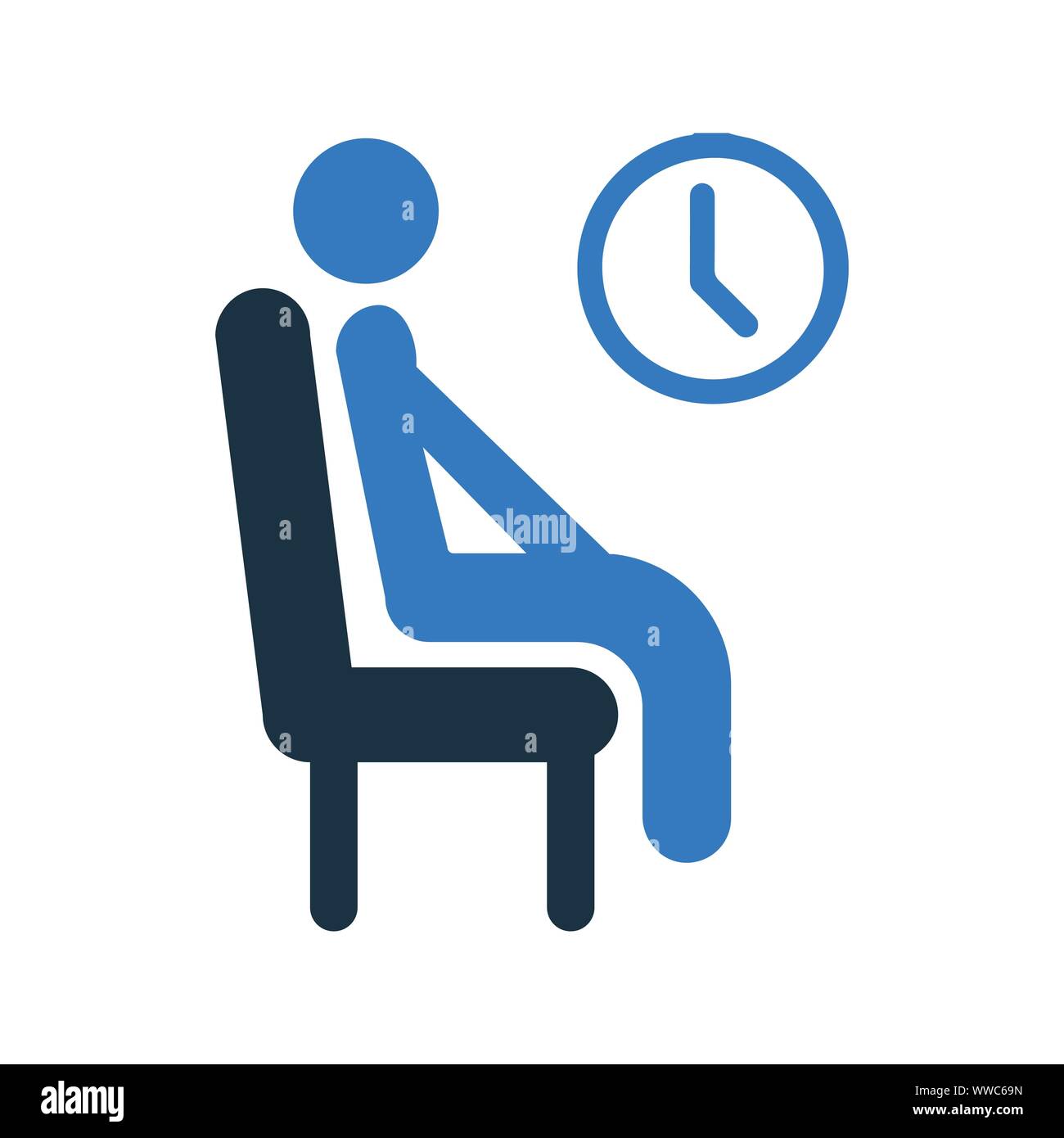 Waiting Icon, sitting, rest Stock Vector Image & Art - Alamy