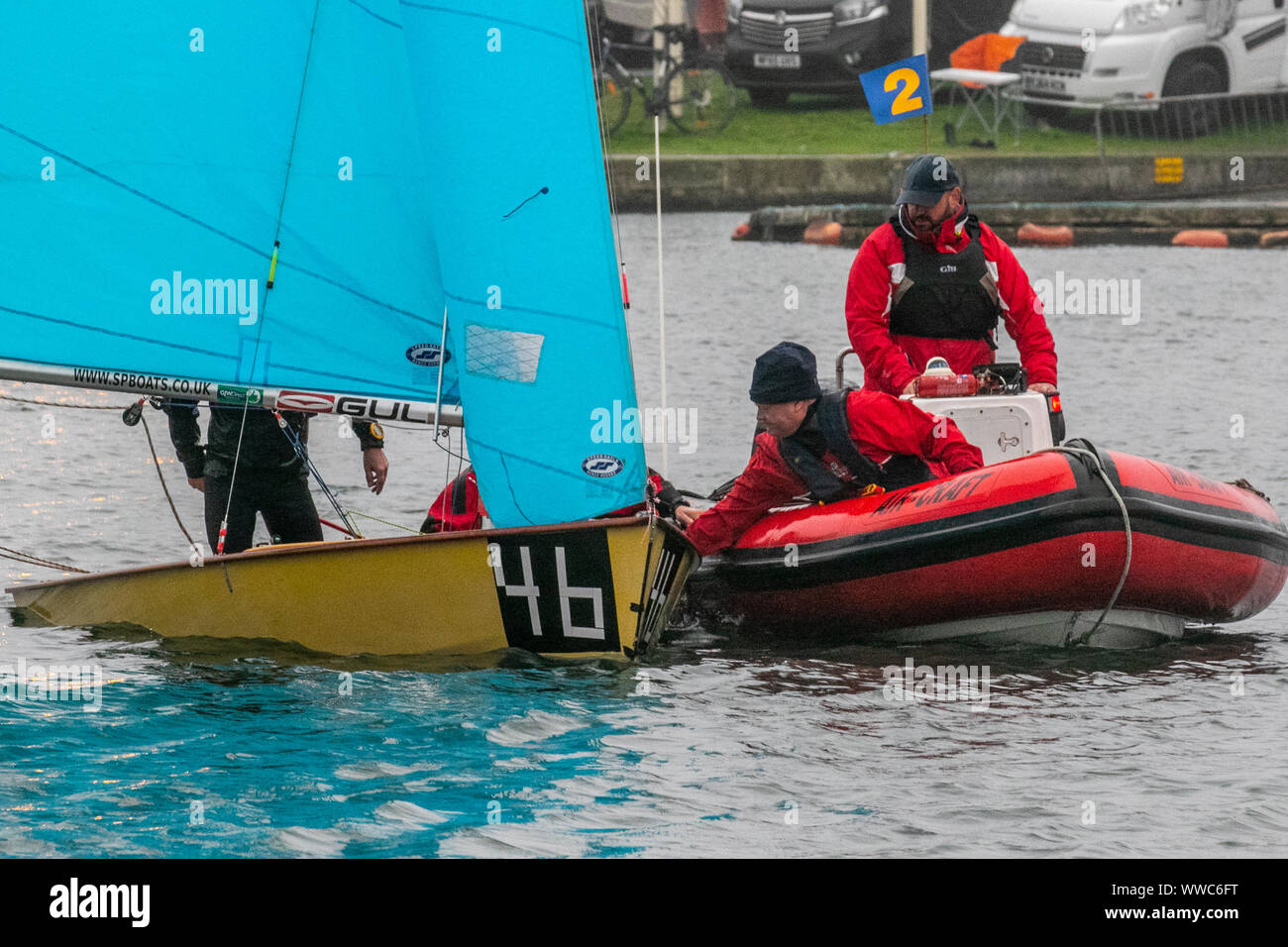 Merseyside, UK.15th Sept, 2019. Seven boats crash out of the event as
