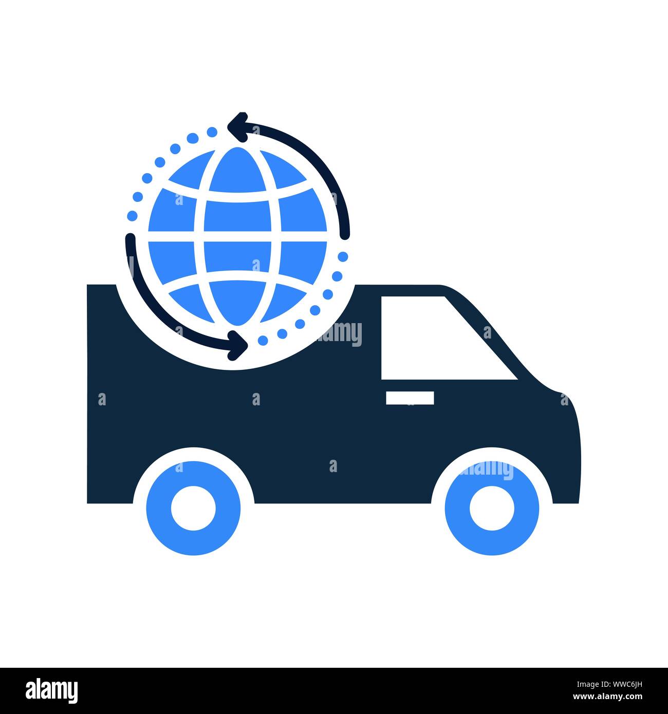 Well organized and fully editable Worldwide Delivery Icon for any use ...