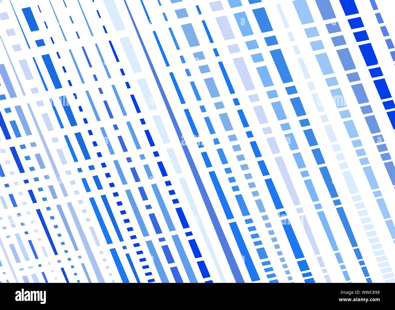 Grid, mesh with intermittent, dashed lines. Intersecting dynamic stripes. Irregular grating, lattice texture. Interlocking, criss-cross abstract geome Stock Vector