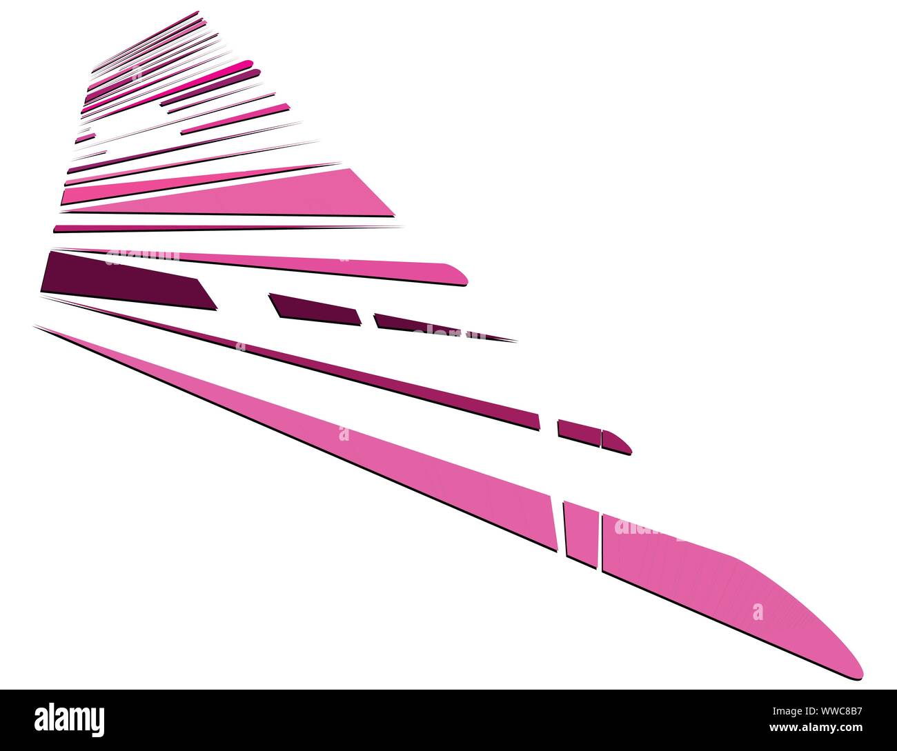 Grid, mesh with intermittent, dashed lines. Intersecting dynamic stripes. Irregular grating, lattice texture. Interlocking, criss-cross abstract geome Stock Vector