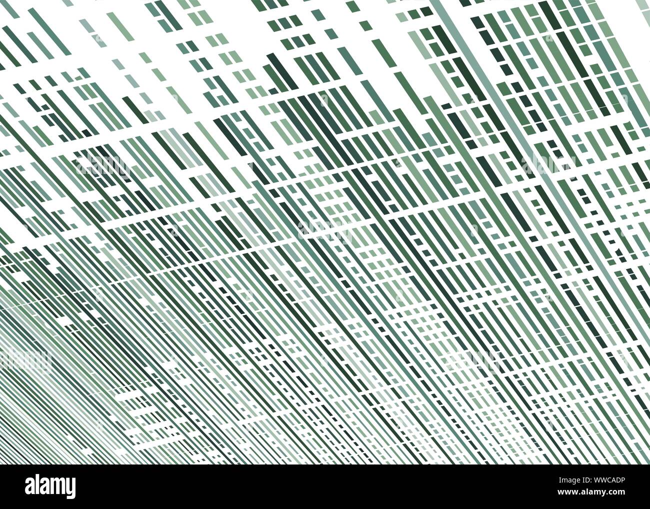 Grid, mesh with intermittent, dashed lines. Intersecting dynamic stripes. Irregular grating, lattice texture. Interlocking, criss-cross abstract geome Stock Vector