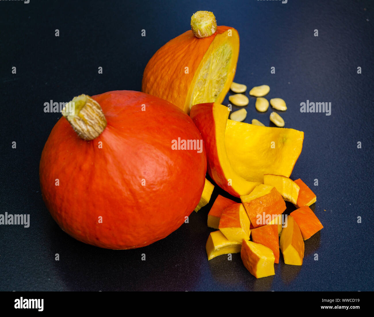 Hokkaido pumkin cucurbita maxima Stock Photo - Alamy