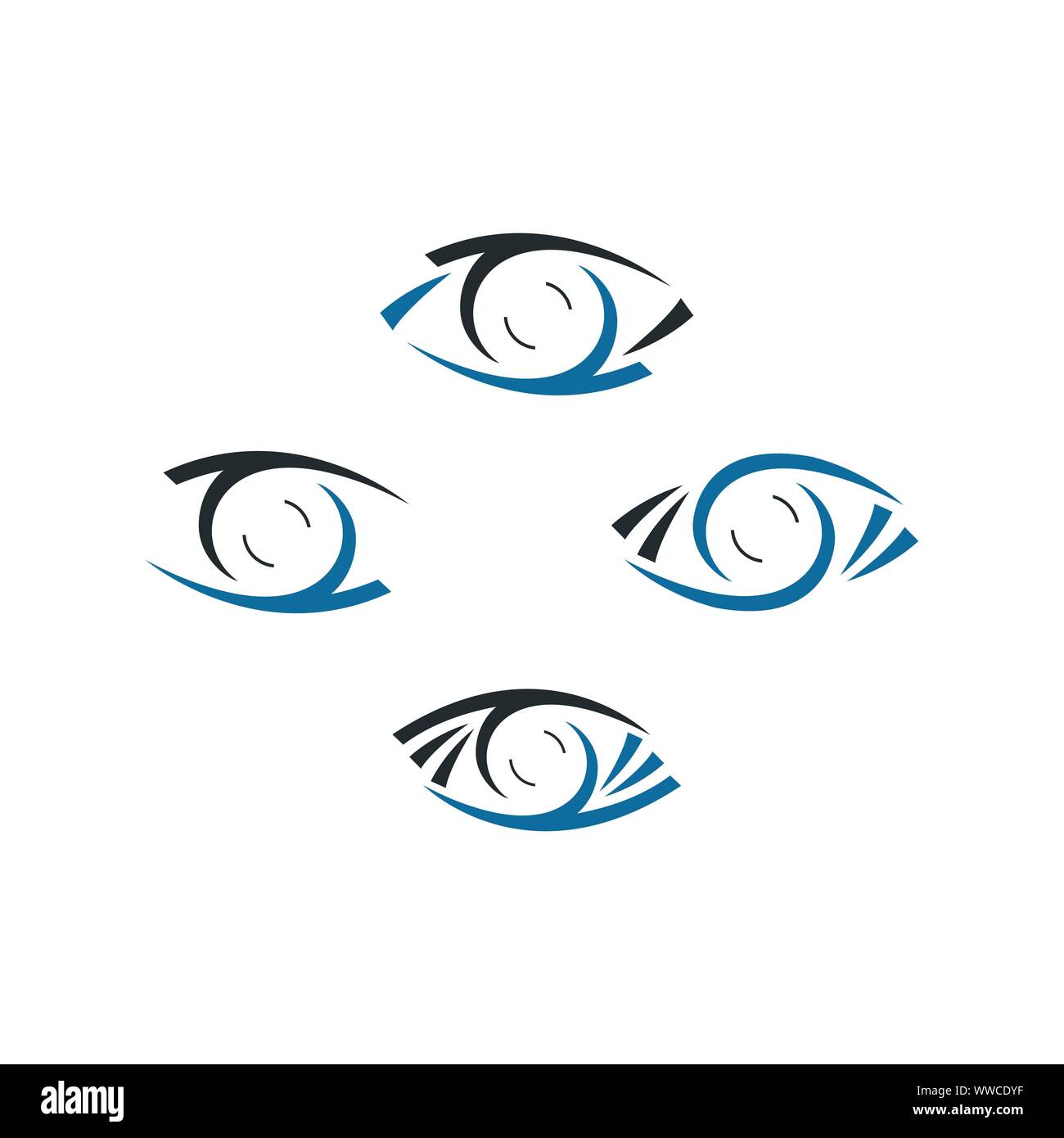 Vision Eyes Logo design idea concept vector illustrations Stock Vector