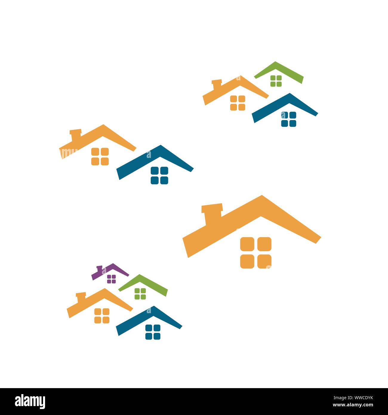 roofing roof logo vector for real estate realty company Stock Vector Image & Art Alamy