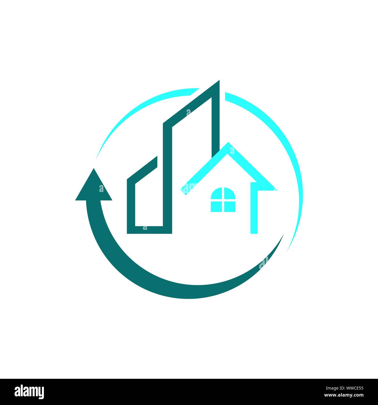 Apartment House Real Estate Home Realty logo design vector concept and