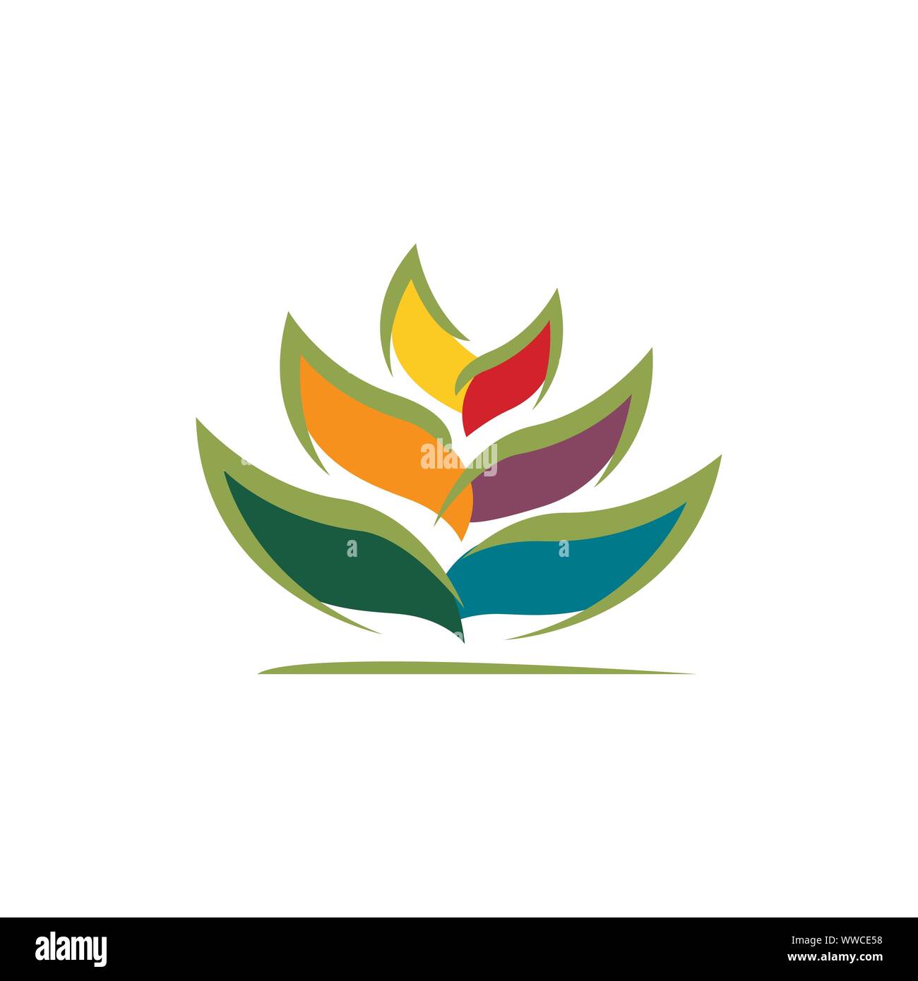 beauty care lotus flower logo vector template design illustration Stock Vector