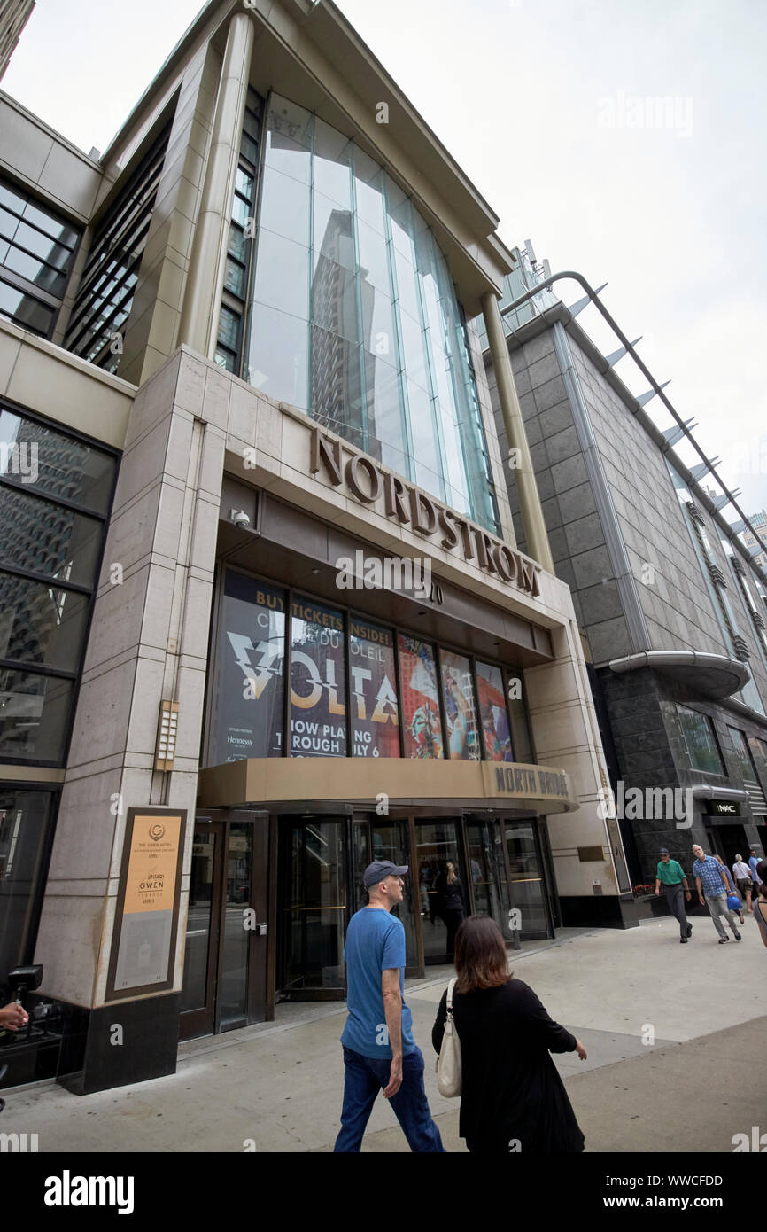 nordstrom store on north michigan avenue magnificent mile in Chicago Illinois USA Stock Photo