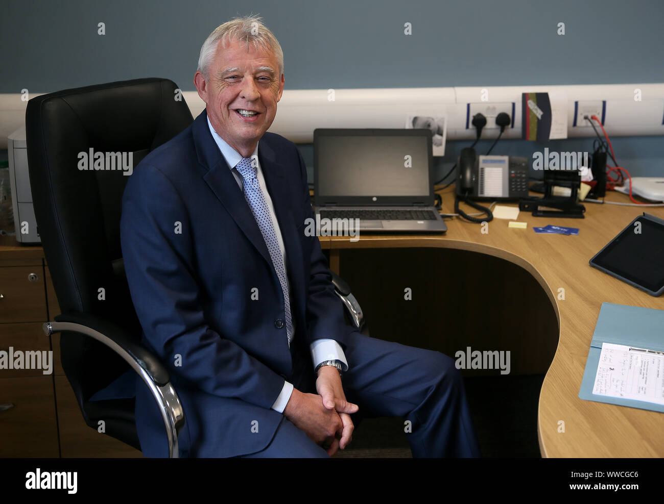 Perviously unissued photo of Barry Mulholland, chief executive of the Controlled Schools Support Council, at his office in Belfast, who has warned more schools are tipping into financial deficits due to the economic crisis in the education sector in Northern Ireland. Stock Photo