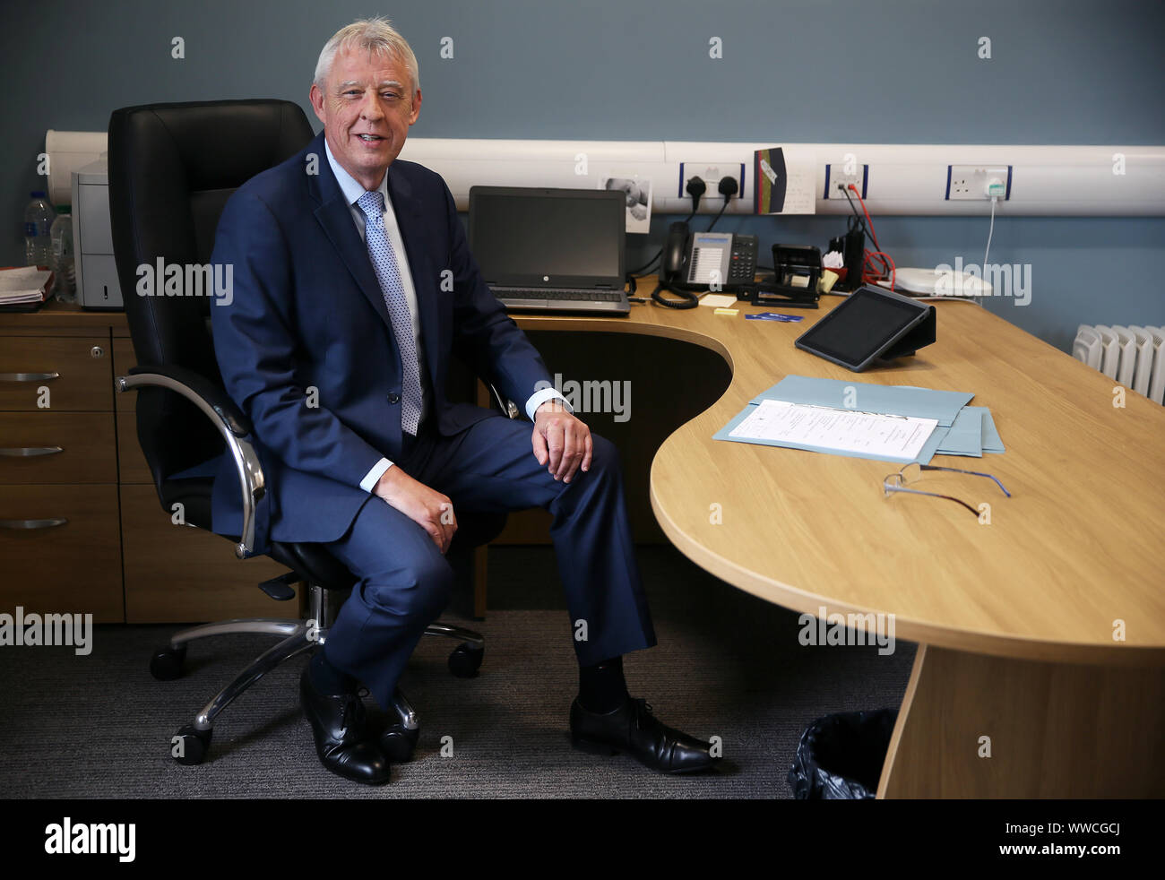 Perviously unissued photo of Barry Mulholland, chief executive of the Controlled Schools Support Council, at his office in Belfast, who has warned more schools are tipping into financial deficits due to the economic crisis in the education sector in Northern Ireland. Stock Photo