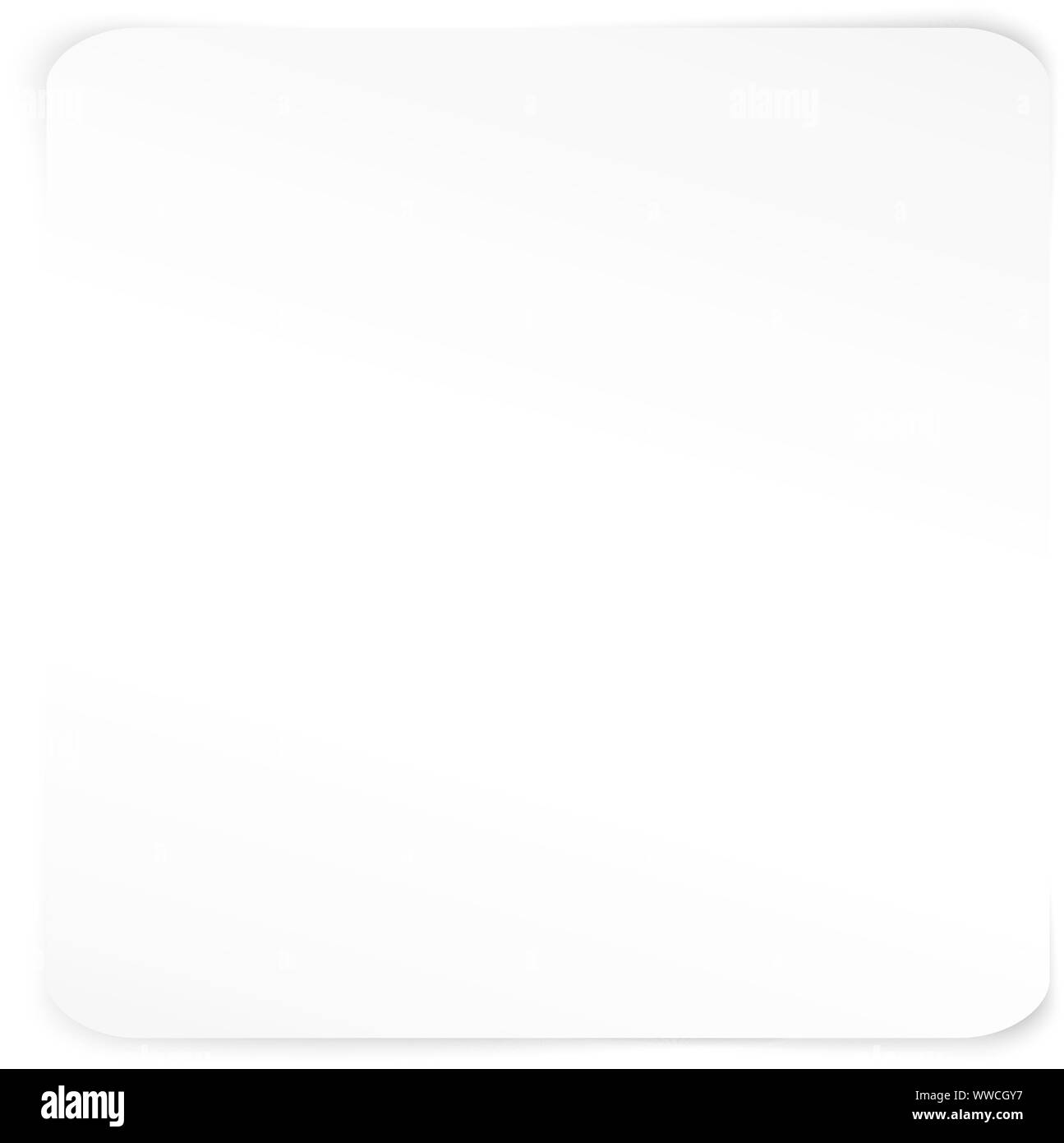 blank empty white square adhesive label with transparent shadow vector illustration Stock Vector