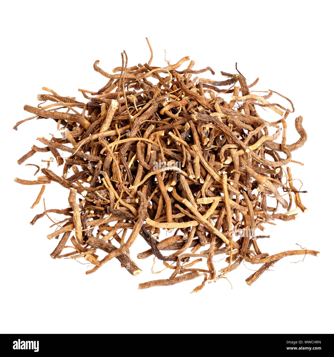 Valerian root for medical use closeup, isolated on white Stock Photo Alamy