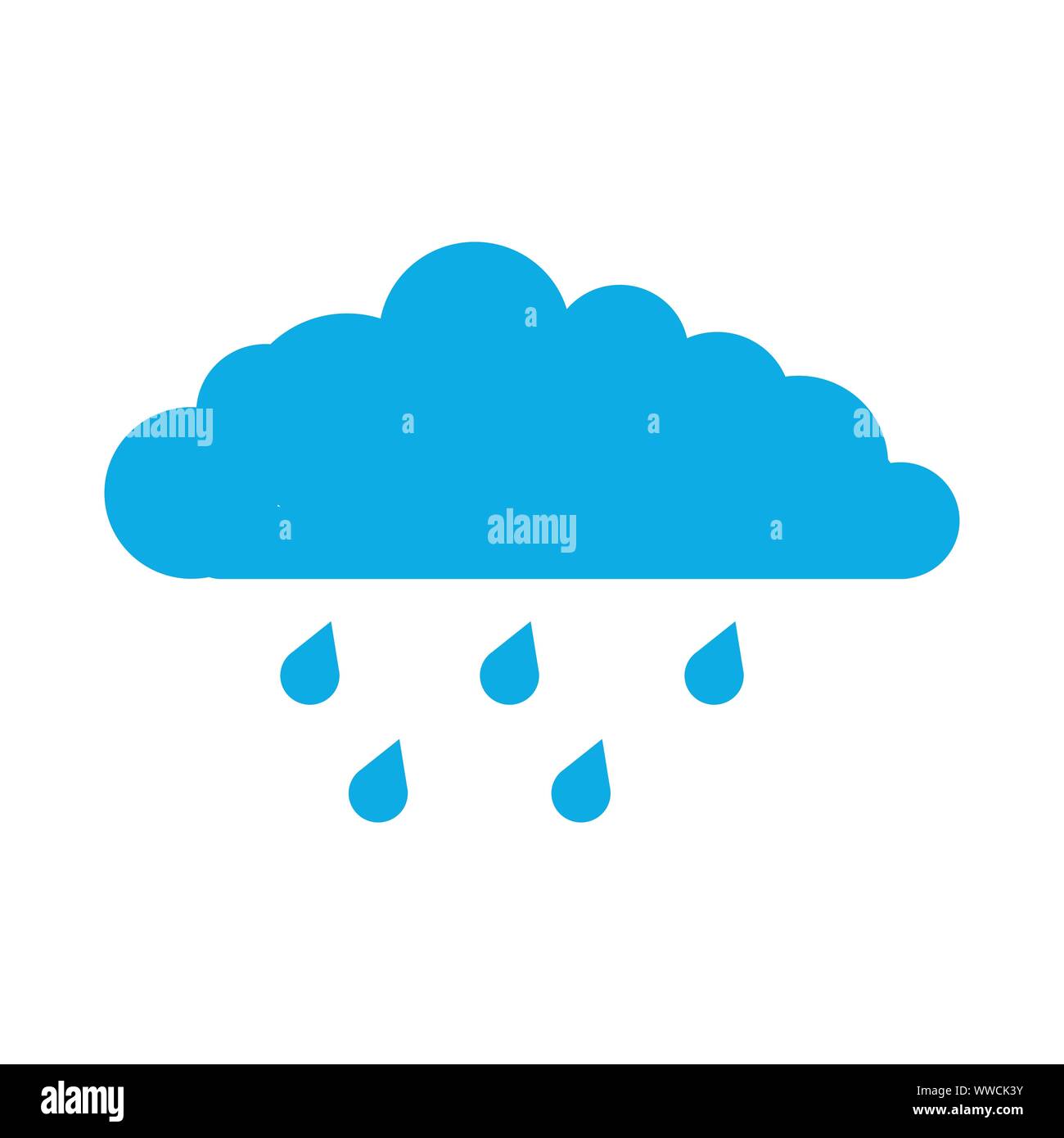 Rainy Sky Vector Teamwork Stock Vector