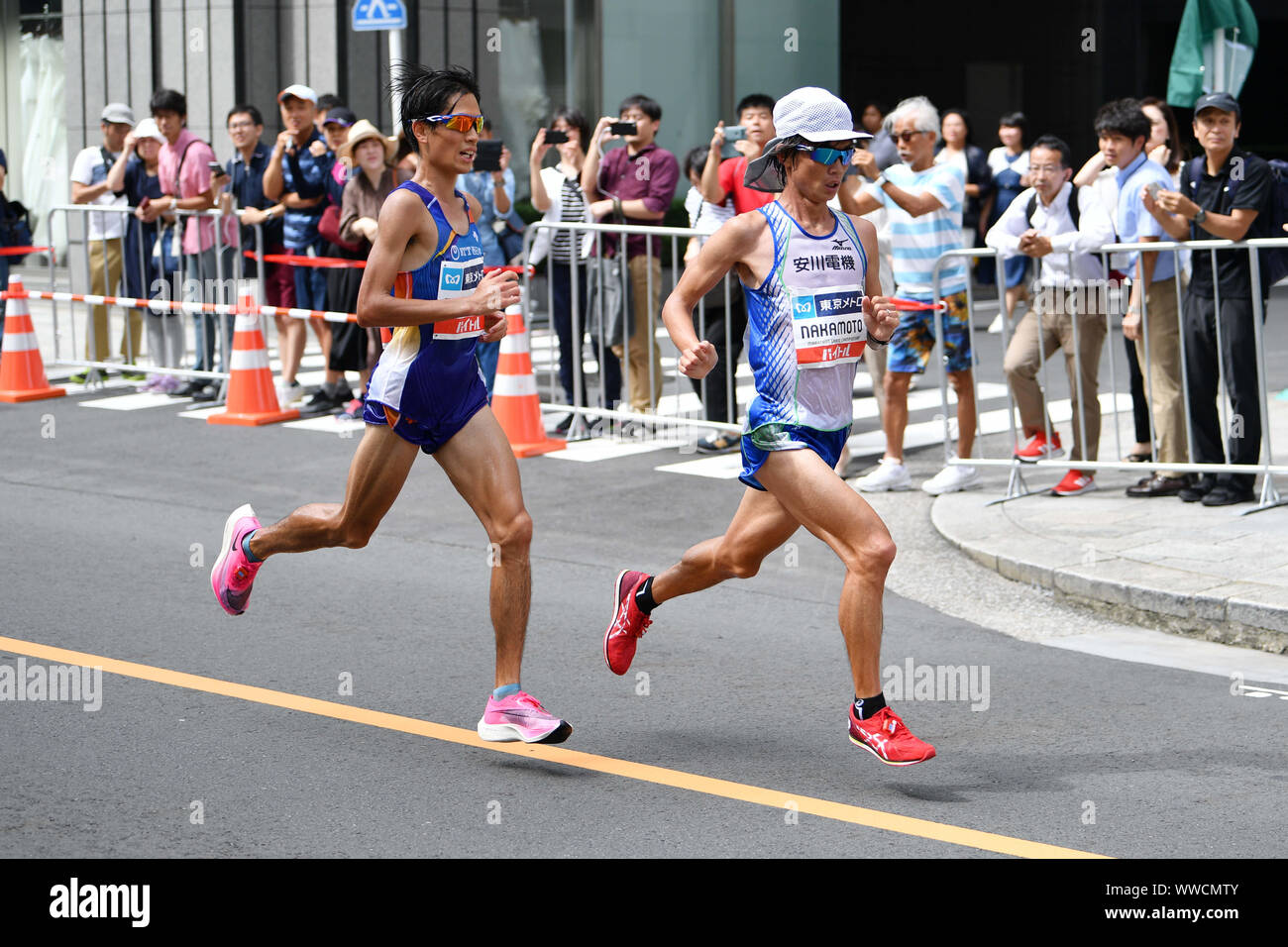 Tokyo, Japan. Credit: MATSUO. 15th Sep, 2019. -R) Yoshiki Takenouchi,  Kentaro Nakamoto Marathon : Marathon Grand Championship (MGC) Men's race in  Tokyo, Japan. Credit: MATSUO .K/AFLO SPORT/Alamy Live News Stock Photo -