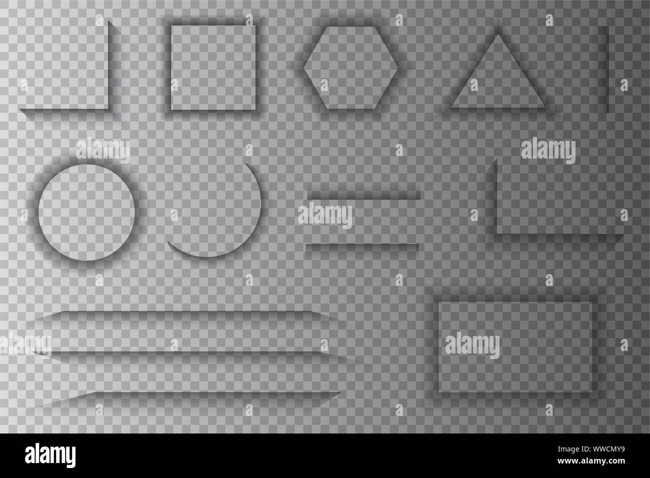 Page divider with transparent shadows isolated. Pages separation vector ...