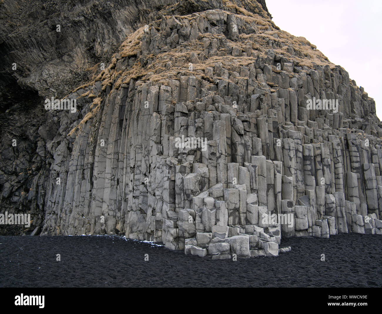 Iceland basalt cliffs and sea stacks at Garoar near Vik Stock Photo - Alamy