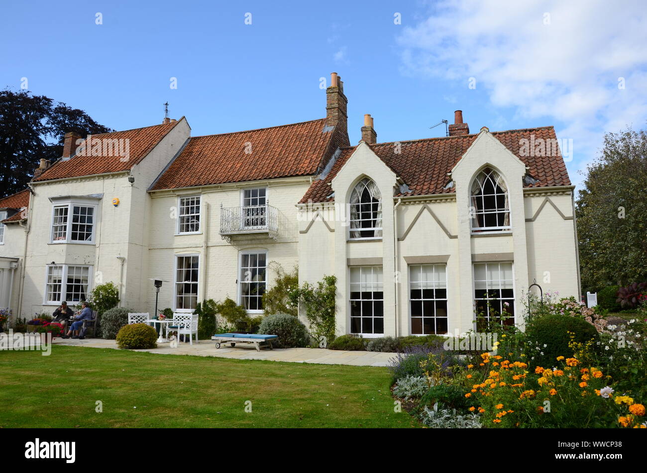 Rear view of Somersby Rectory, Lincs, UK, the house where Alfred, Lord