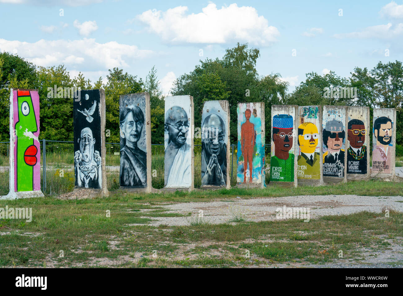 Teltow, Germany - august 21, 2019: with portraits of leading ...