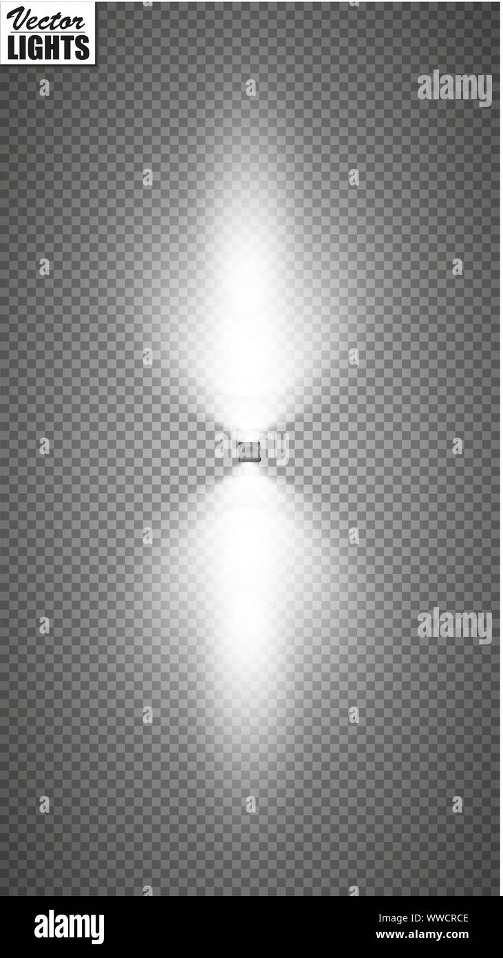 Vector spotlight. Light effect. Bright lighting with spotlights. The ...