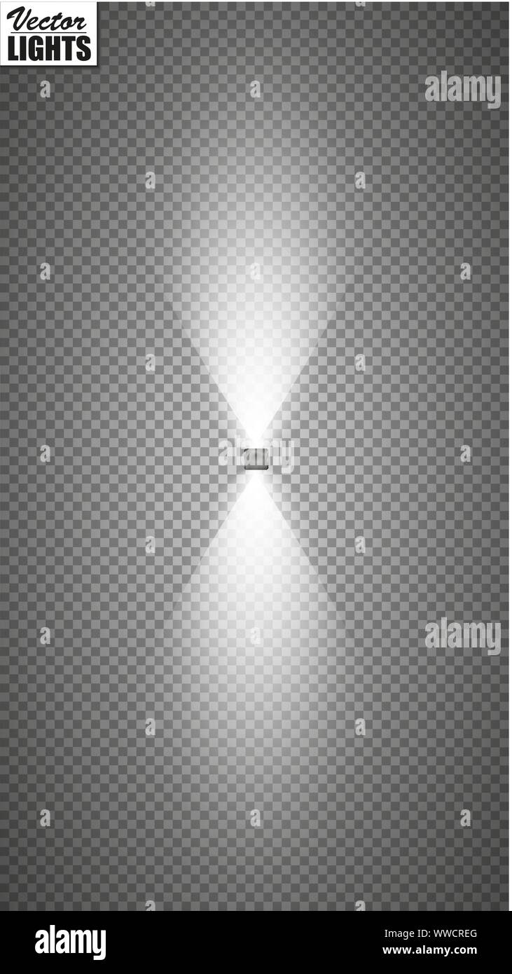 Vector spotlight. Light effect. Bright lighting with spotlights. The ...