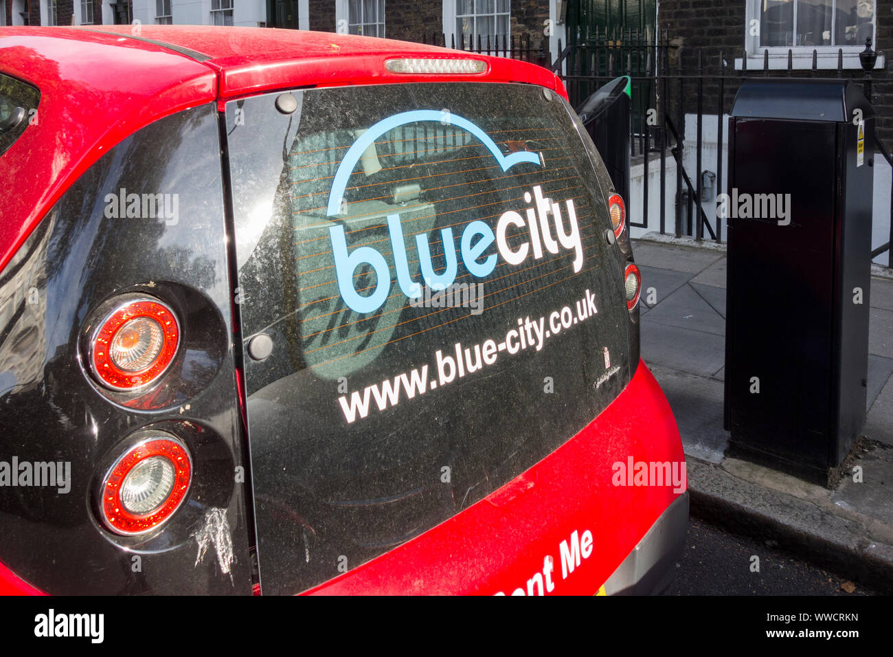 Bluecity electric car-sharing scheme, Bloomsbury, London, UK Stock Photo