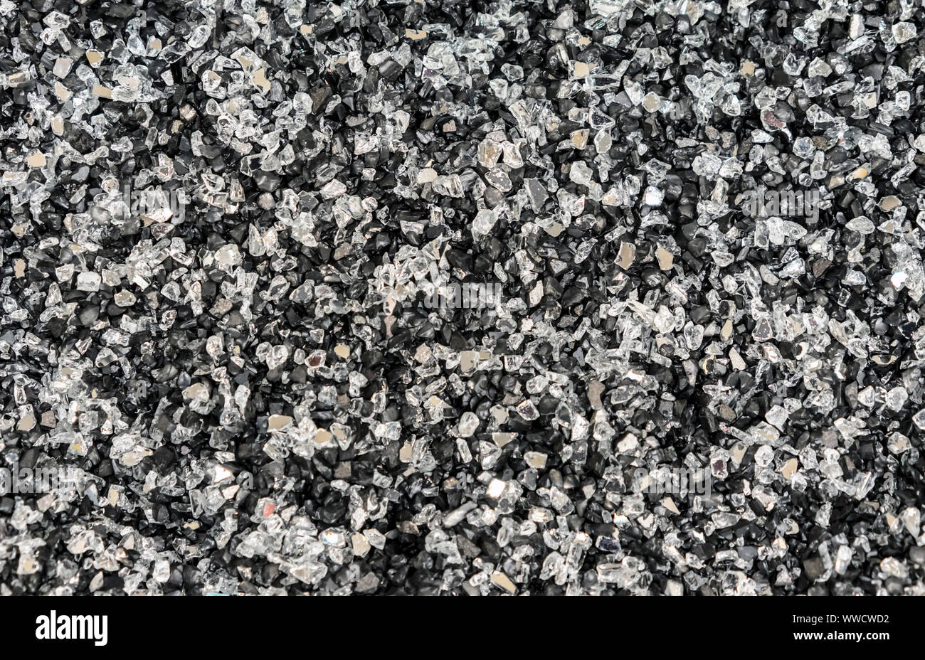 Background from small white and black stones. Stock Photo
