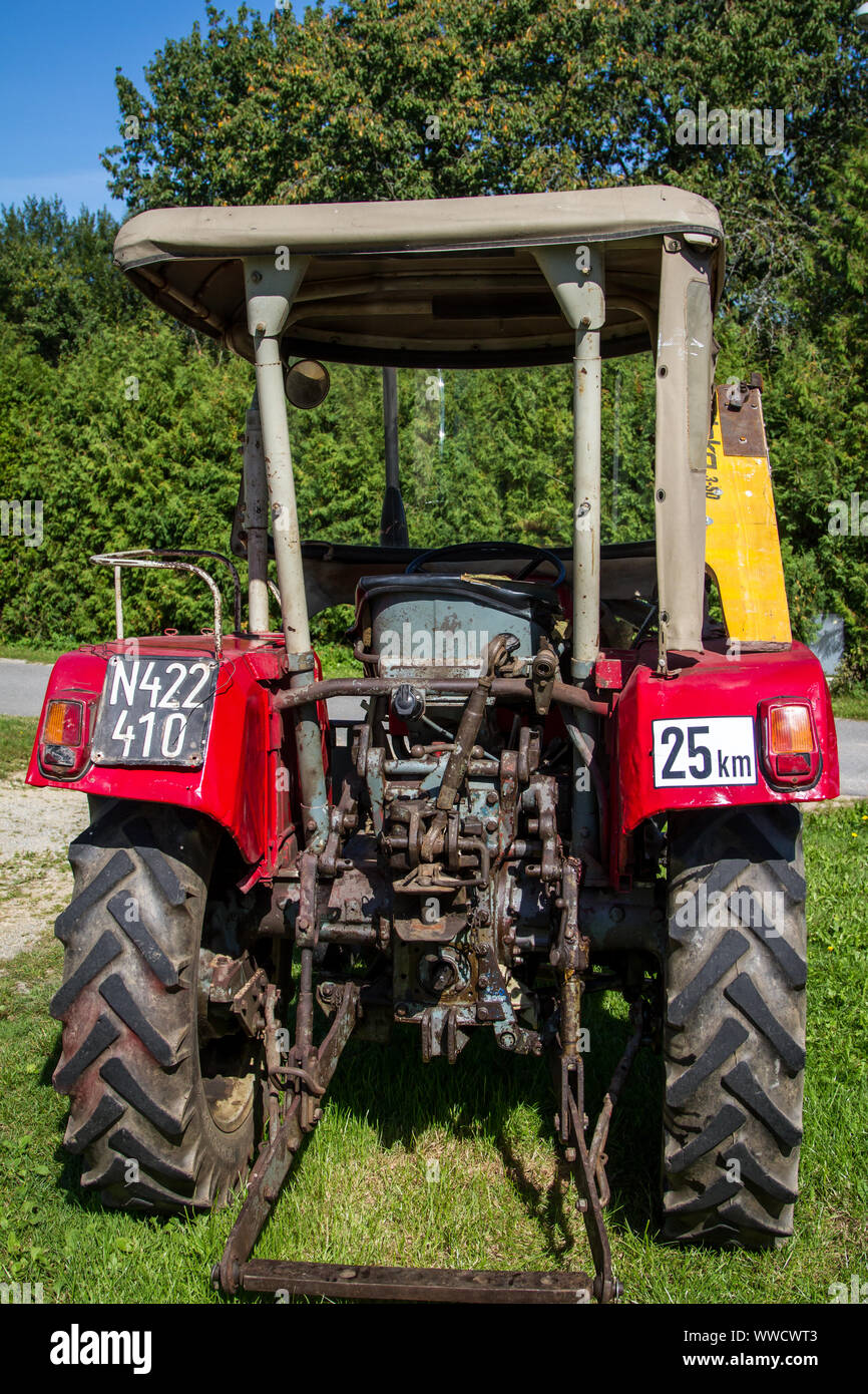 Midget tractor Stock Photo