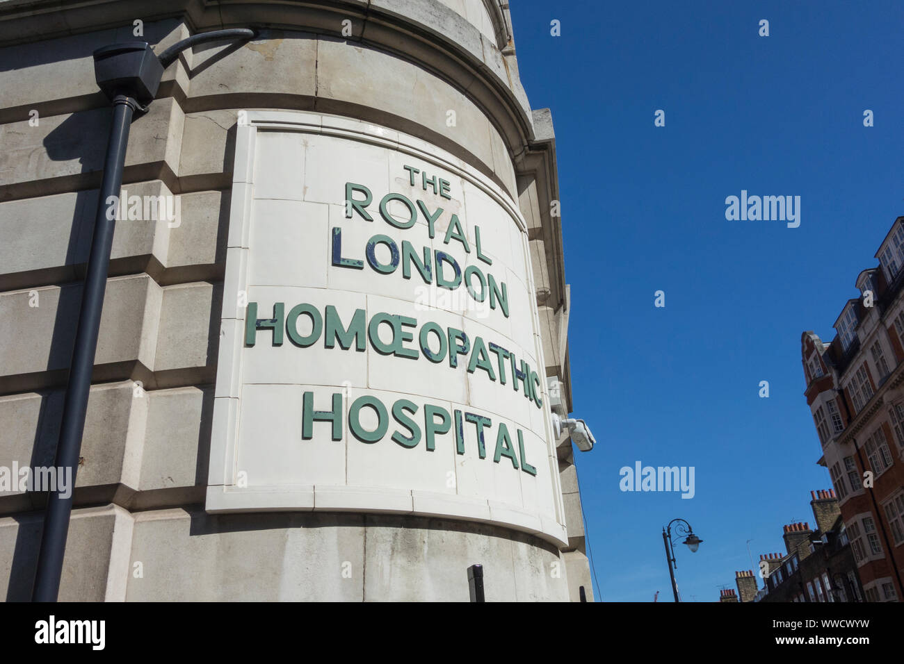 The Royal London Homeopathic Hospital (now the Royal London Hospital for Integrated Medicine) Great Ormond Street, London, WC1N, UK Stock Photo