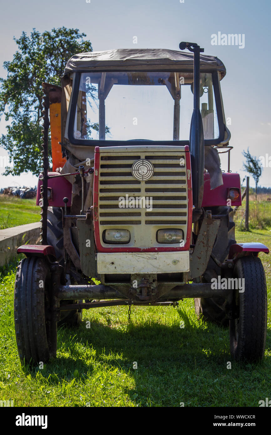 Midget tractor Stock Photo