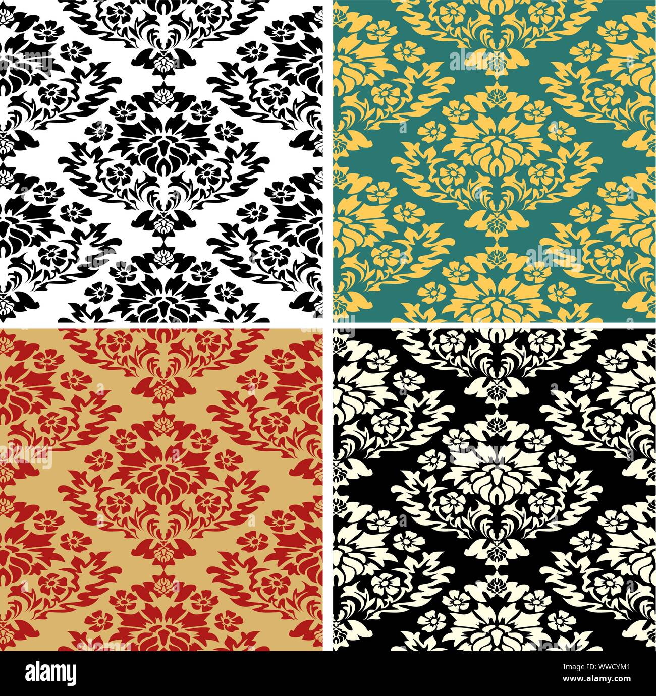 Royal Pattern Modern Abstract Backdrop Floral Exotic Vintage