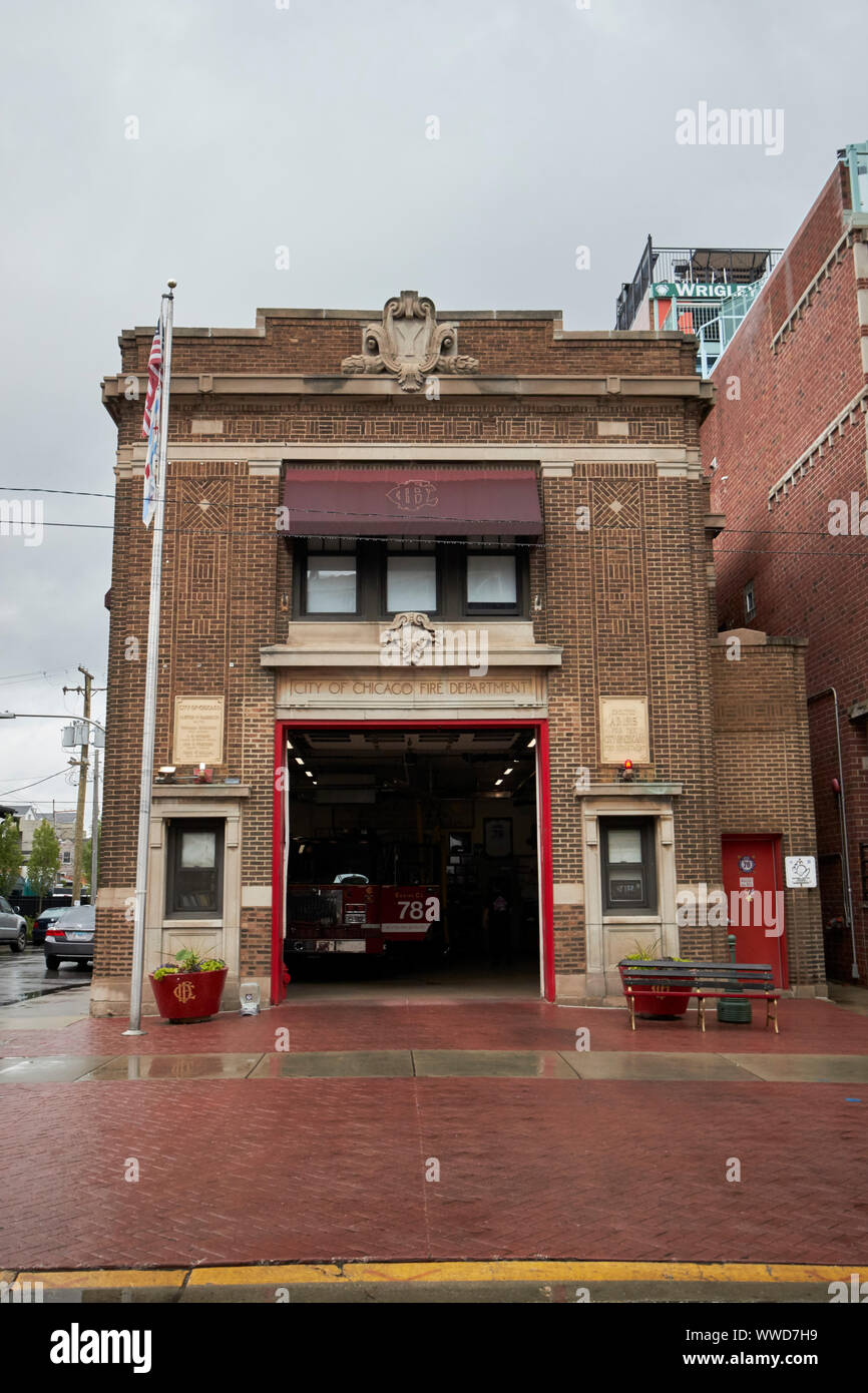 city of chicago fire department engine 78 fire house building at