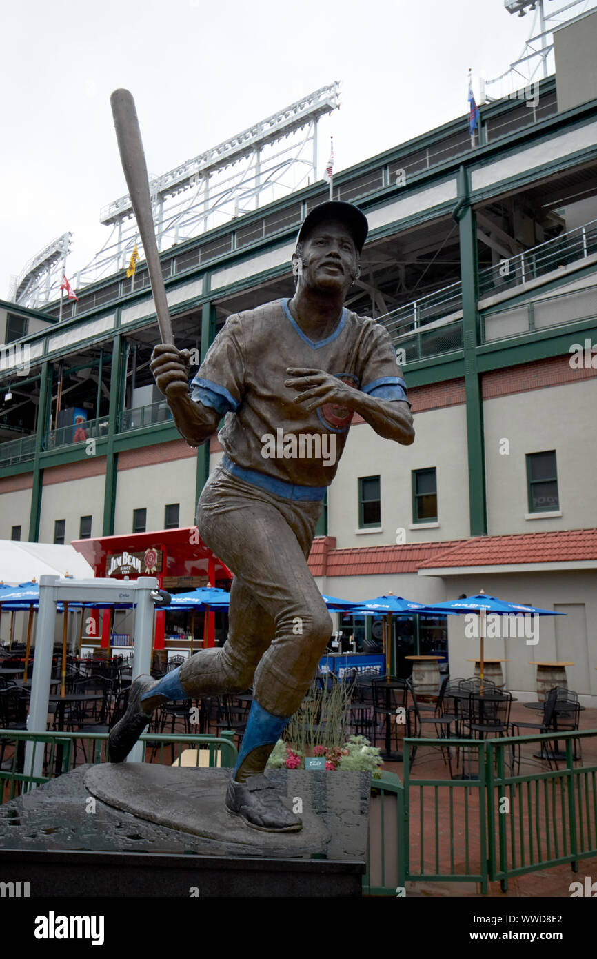 billy williams statue outside wrigley field Chicago Illinois USA Stock Photo Alamy