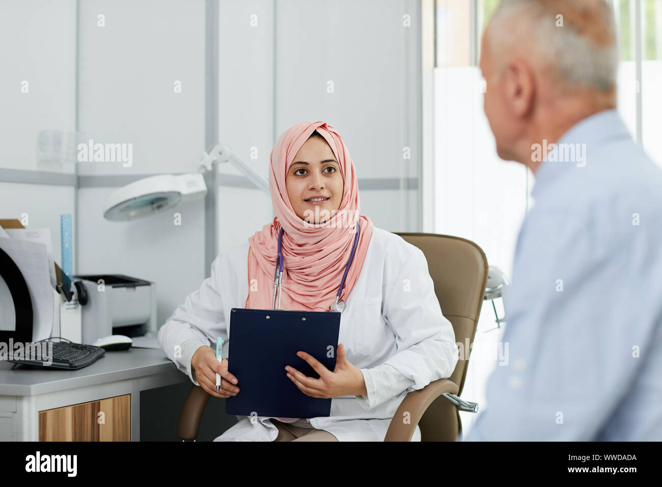 Portrait Of Young Arab Woman Working As Nurse In Medical Clinic