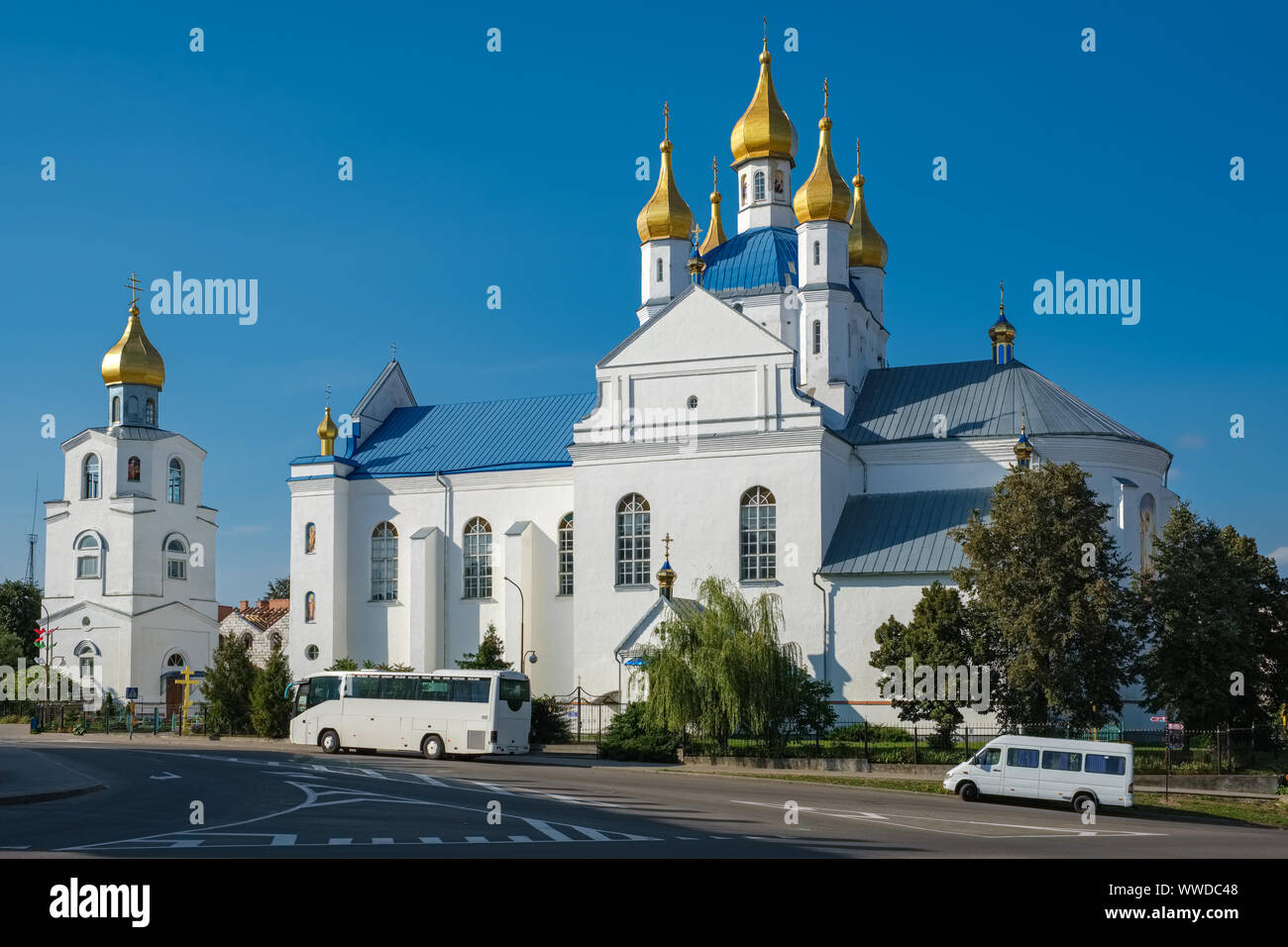 Transfiguration Cathedral, Orthodox church. Slonim, Grodno region, Belarus. Stock Photo