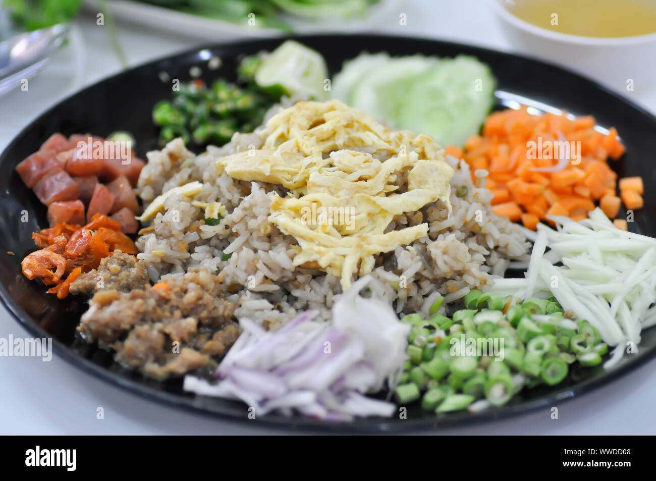 shrimp paste rice or fried rice or stir-fried rice with egg and