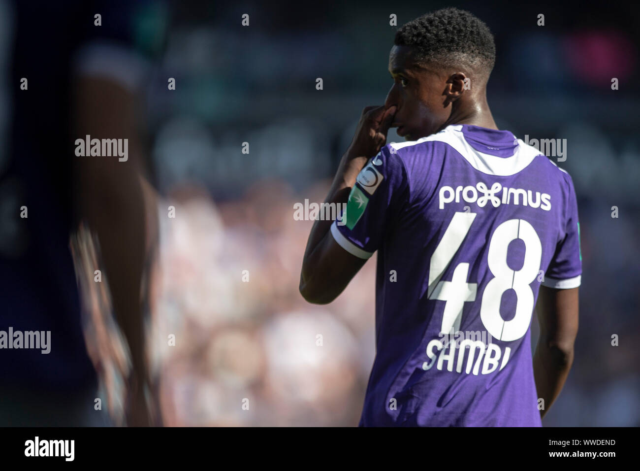 ANDERLECHT, BELGIUM - APRIL 11: 2-1 RSC Anderlecht, goal by Albert Sambi  Lokonga of RSC Anderlecht during the Jupiler Pro League match between RSC  And Stock Photo - Alamy