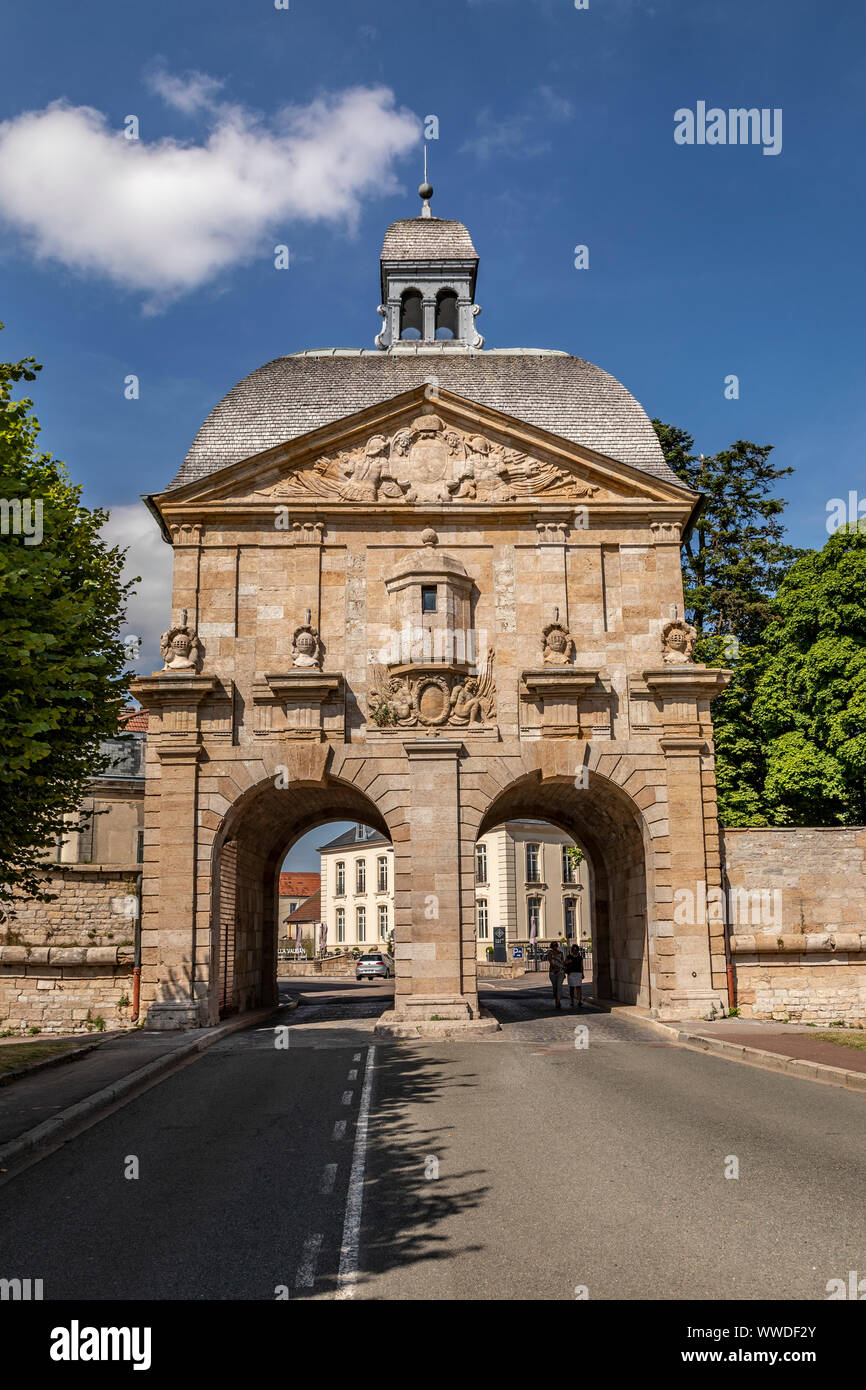 Porte des Moulins, Langres, France. Stock Photo