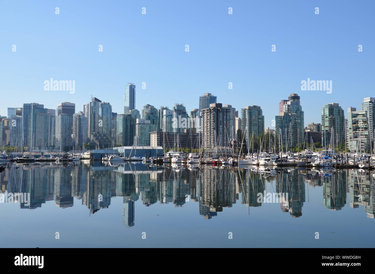 Vancouver Skyline, Ansichten von Vancouver Stock Photo