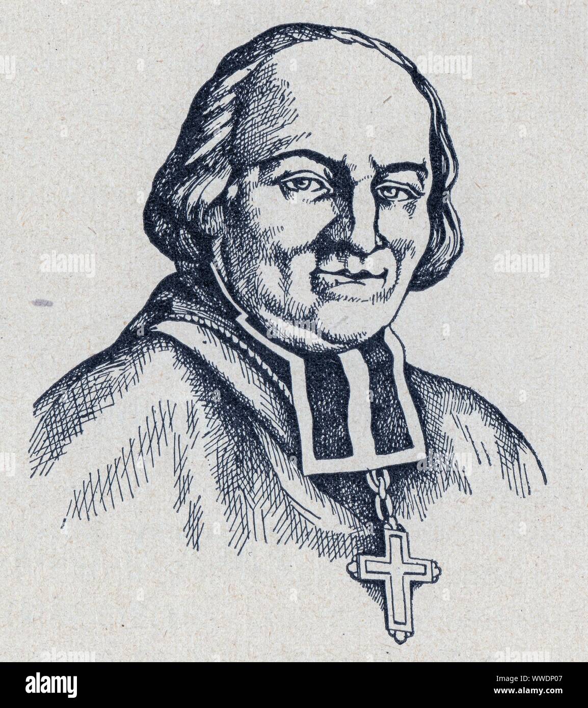 mgr. de chevigné de boischollet. 1745-1812 Stock Photo