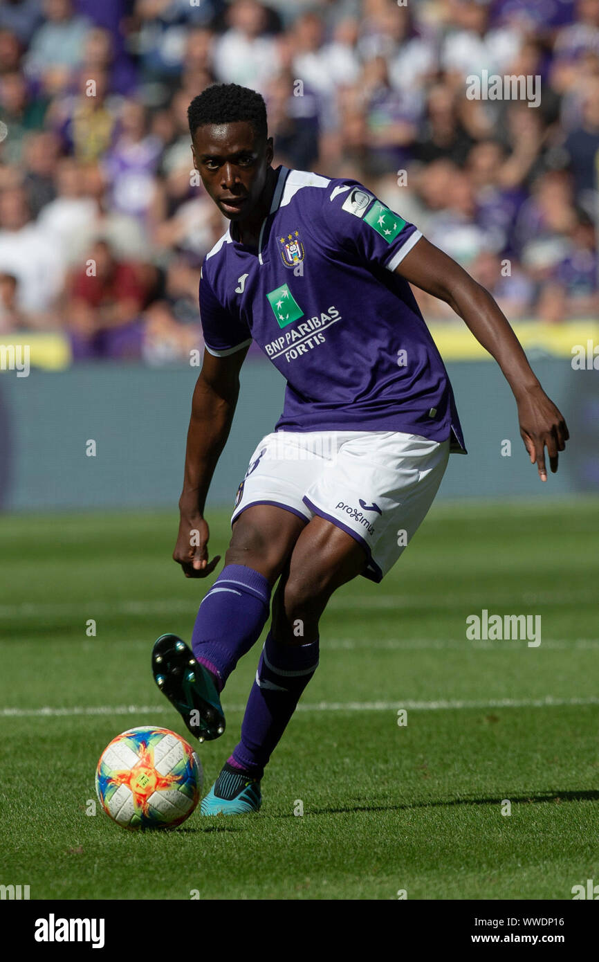 ANDERLECHT, BELGIUM - APRIL 11: 2-1 RSC Anderlecht, goal by Albert Sambi  Lokonga of RSC Anderlecht during the Jupiler Pro League match between RSC  And Stock Photo - Alamy