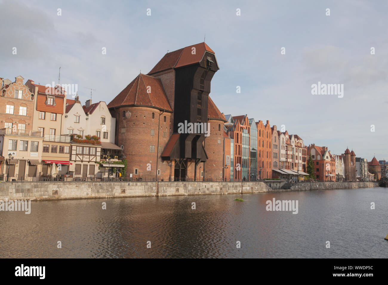 The Crane Gate in Gdansk  - Brama Żuraw w Gdańsku Stock Photo