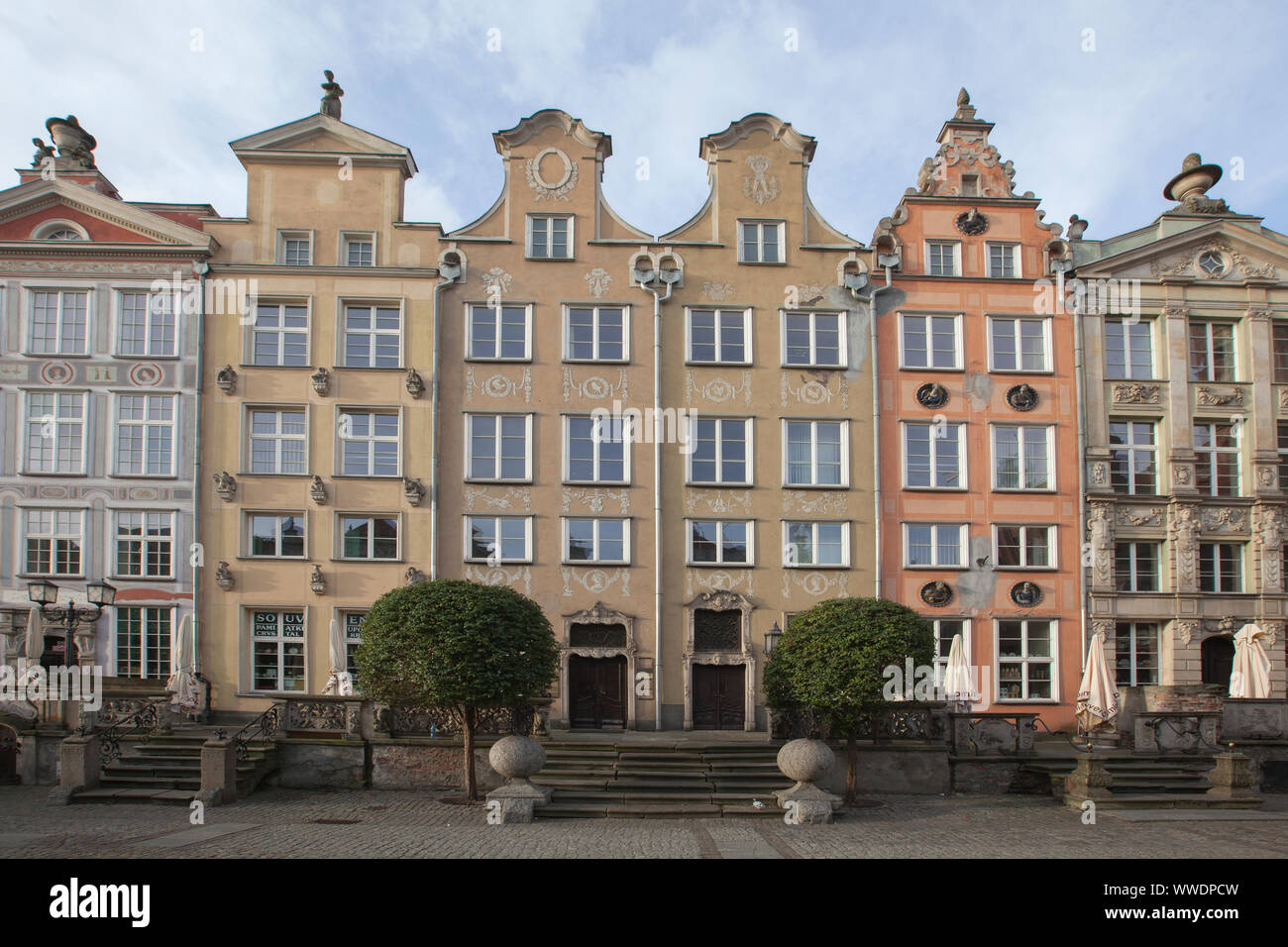 Long Market, Old Town Gdansk, Poland. Długi Targ, Stare Miasto Gdanska Stock Photo