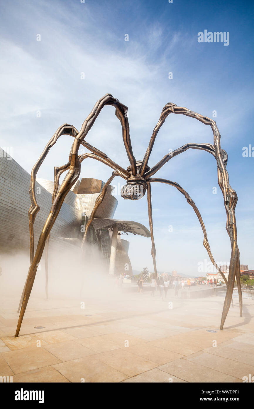 Maman sculpture in Guggenheim Museum, Bilbao, Spain Stock Photo